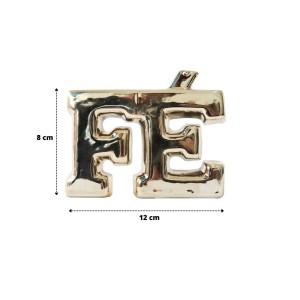ENFEITE DE CERAMICA COM A PALAVRA FÉ 12X3,2X7,8 CM - MG5077-DOU