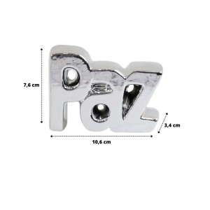 ENFEITE DECORATIVO COM PALAVRA PAZ DE CERAMICA 10,6X7,6X3,4CM - MG5179-PTA