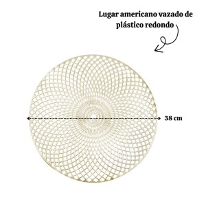 LUGAR AMERICANO DE PLÁSTICO VAZADO REDONDO 38CM - N66400-DOU