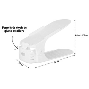 ORGANIZADOR DE SAPATO DE PLASTICO 25X10CM - ORG16-BR