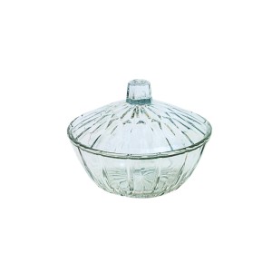 BOMBONIERE DE VIDRO COM TAMPA 10X13 CM - EK5BC