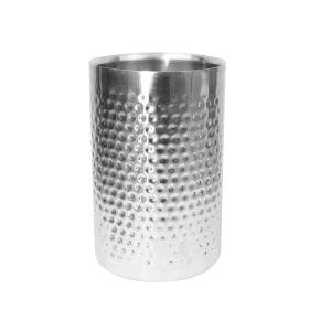 BALDE RESFRIADOR DE VINHO COM PAREDE DUPLA DE INOX MARTELADO - CA09763
