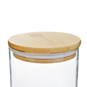 POTE HERMÉTICO DE VIDRO BOROSSILICATO E TAMPA EM BAMBU 550ML - CA16115