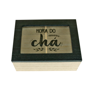 CAIXA DE CHÁ MDF 2 DIVISÓRIAS 6,5X11X15CM - CZ231024-D