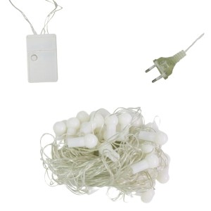 CORDÃO BOLAS CRISTAIS 40 LEDS WARM 8F BIVOLT - 88184