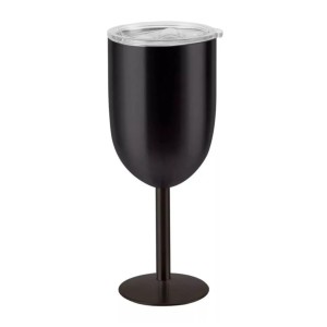 TAÇA TÉRMICA INOX PAREDE DUPLA PRETA 480ML - D1150