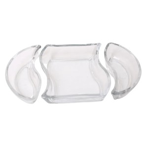 PETISQUEIRA DE VIDRO 3 PEÇAS - BM 1066