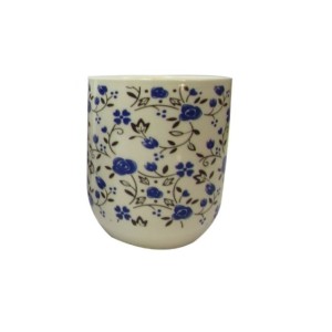 CONJUNTO DE 04 CANECAS ORIENTAL PARA CHÁ DE PORCELANA 150ML (CADA) ESTAMPA FLORAL - CN30A-BRAZ
