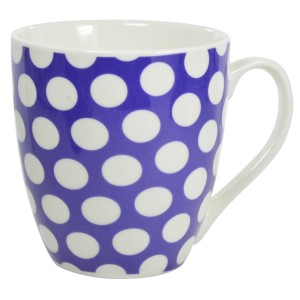 CANECA MINI SOPEIRA EM PORCELANA POA VINTAGE LILAS 580 ML