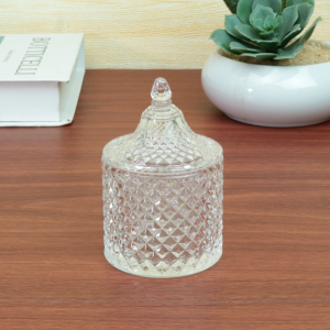 MINI BOMBONIERE DE VIDRO COM TAMPA 10X6CM - F222711