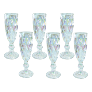 JOGO DE TAÇAS DE VIDRO FURTA-COR 6 PEÇAS 160ML- CA16194