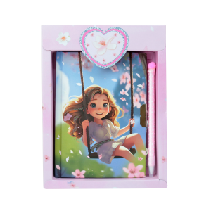 DIÁRIO DA MENINA NO BALANÇO COM CADEADO E CANETA  56 FOLHAS - SXFS14067-A