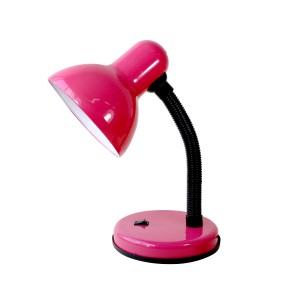 LUMINÁRIA DE MESA HASTE FLEXIVEL ROSA BIVOLT E27