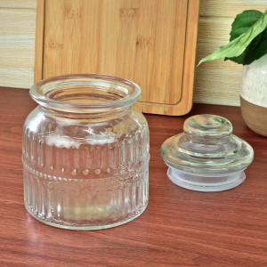 POTE DE VIDRO COM TAMPA 11X15CM 600ML - 5793