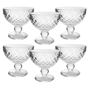 JOGO DE TAÇAS PARA SOBREMESA DE VIDRO 6 PEÇAS 250ML - CA16190-B