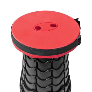 BANQUETA REDONDA RETRÁTIL DE PLÁSTICO 25X45CM - IM46219-VM