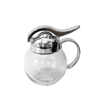 AÇUCAREIRO EM VIDRO TAMPA CROMADA 220 ML -VDA0418