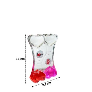 ENFEITE DECORATIVO TEMPORIZADOR DE ACRÍLICO  CORAÇÃO PARA MESA - 5607-D