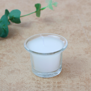 VELA DECORATIVA EM COPO DE VIDRO 4,5X6CM - 3652