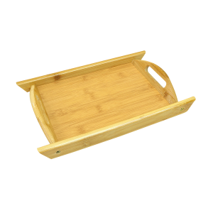 BANDEJA DE BAMBU E MDF COM ALÇA 32X20X5CM - CX142