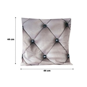 CAPA DE ALMOFADA ESTAMPA CAPITONE EM TECIDO 100% POLIÉSTER  44X44CM - 3243-E