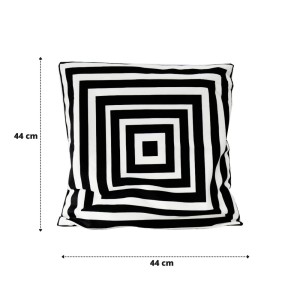 CAPA DE ALMOFADA ESTAMPA GEOMÉTRICA EM  TECIDO 100% POLIÉSTER 44X44CM - 3239-D