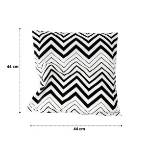 CAPA DE ALMOFADA ESTAMPA GEOMÉTRICA EM  TECIDO 100% POLIÉSTER 44X44CM - 3239-E