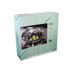 FRUTEIRA SALADEIRA DE VIDRO COM RELEVO 29CM - BM1075.