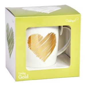 CANECA PORCELANA CORAÇÃO 320 ML - DMP5207