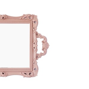 BANDEJA ESPELHADA COM ALCA DE PLÁSTICO 24.5X38CM - CZ19152-RS