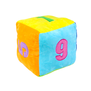 DADO DE PELÚCIA COM CHOCALHO E NÚMEROS - FC2582N