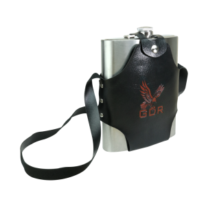 CANTIL DE INOX COM CAPA EM COURO SINTÉTICO E ALÇA ESTAMPA FENIX GDR 1350ML - GDR0251- C