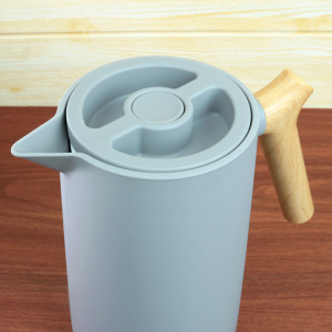 GARRAFA TÉRMICA PREMIUM COM CABO MADEIRA 1 LITRO - 8720-CZ