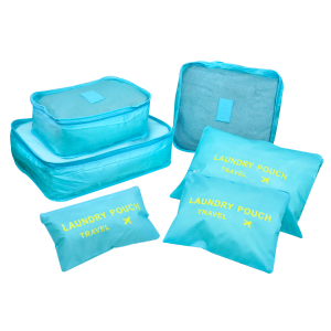 KIT ORGANIZADOR PARA MALAS DE POLIESTER 6 PEÇAS - 5165-AZ