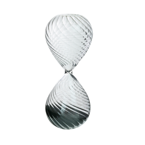 AMPULHETA DE VIDRO EM RELEVO DE 15 MINUTOS 16,5CM - 5930-PT