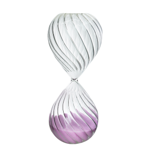 AMPULHETA DE VIDRO EM RELEVO 30 MINUTOS 20CM- 5931-RS