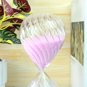 AMPULHETA DE VIDRO EM RELEVO 30 MINUTOS 20CM- 5931-RS