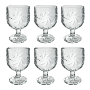JOGO DE TAÇA DE VIDRO COM 6 PEÇAS 225ML - BM873