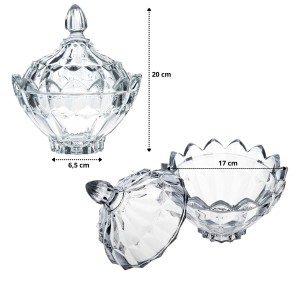 BOMBONIERE DE VIDRO 17X20CM COM TAMPA - 431202W