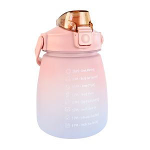 GARRAFA DE PLÁSTICO REDONDA COM CANUDO E ALÇA 900ML - 4174-RS