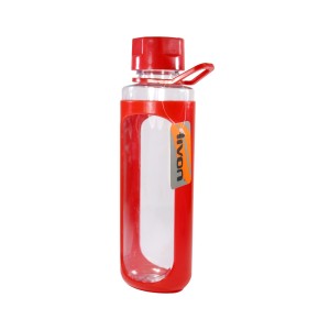 GARRAFA SQUEEZE DE PLASTICO 650  ML PARA AGUA SUCO ACADEMIA VERMELHA 3005-VM