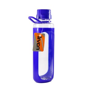 GARRAFA SQUEEZE DE PLASTICO 650  ML PARA AGUA SUCO ACADEMIA AZUL 3006-AZ