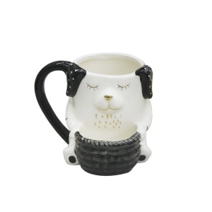 VASO DECORATIVO DE CERÂMICA COM ALÇA 300ML - BRDK10426