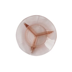 PETISQUEIRA DE VIDRO COM DIVISORIAS COR ROSA 3X14CM - PIN1171