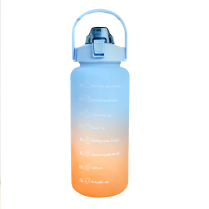 GARRAFA PLÁSTICA MOTIVACIONAL COM CANUDO 2 LITROS - F1901-AZ