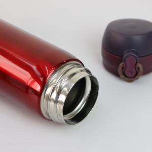 GARRAFA ISOTÉRMICA AÇO INOX TRAVA VACUUM 380ML - HM2022-VM