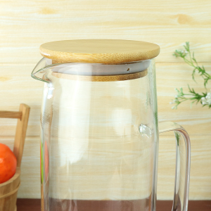 JARRA DE VIDRO COM TAMPA DE BAMBU 1,5LITROS - DT8452