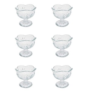 JOGO DE TAÇAS DE SOBREMESA COM RELEVO 150ML - BM7143C