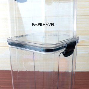 POTE HERMÉTICO DE PLÁSTICO 950ML 10X13CM - CA12534