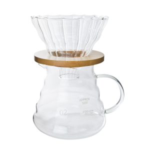 CONJUNTO PARA CAFÉ DE VIDRO COM JARRA  E 1 SUPORTE PARA COADOR - CA15430